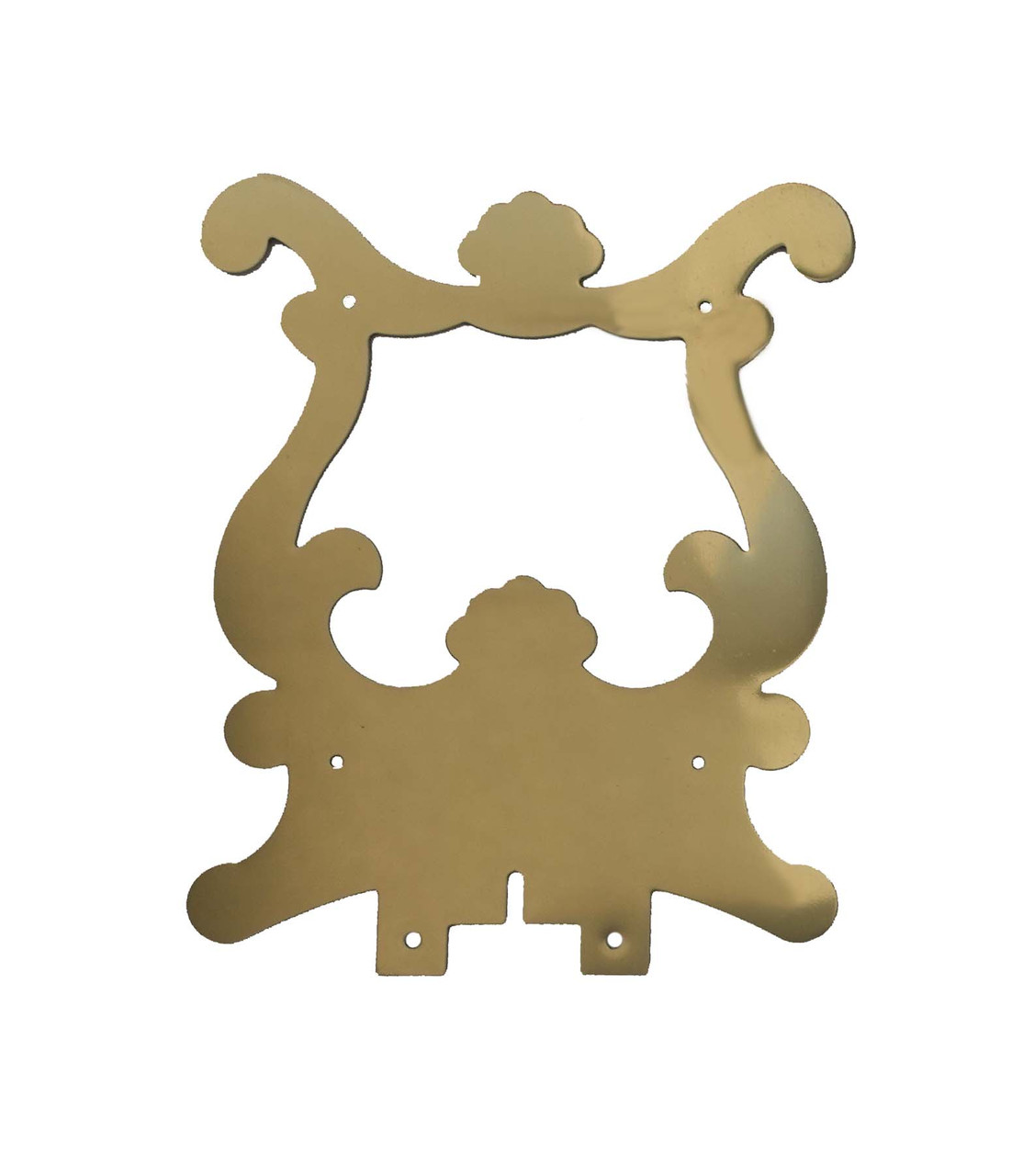 LYRE ORNAMENT PLATE 122 X 156MM FOR 220MM BOB FIT - POLISHED BRASS FINISH