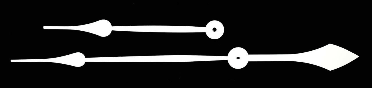 GALLERY CLOCK HANDS 9 7/8" MINUTE - REVERSIBLE BLACK OR WHITE