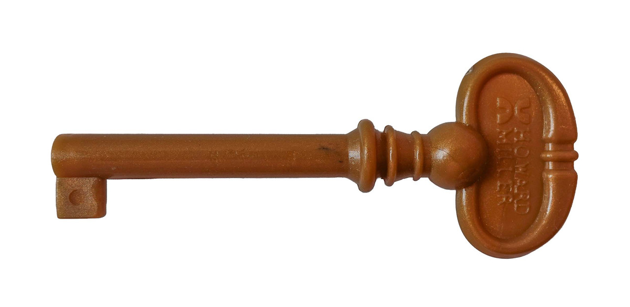 HOWARD MILLER PLASTIC GRANDFATHER CLOCK DOOR CASE KEY