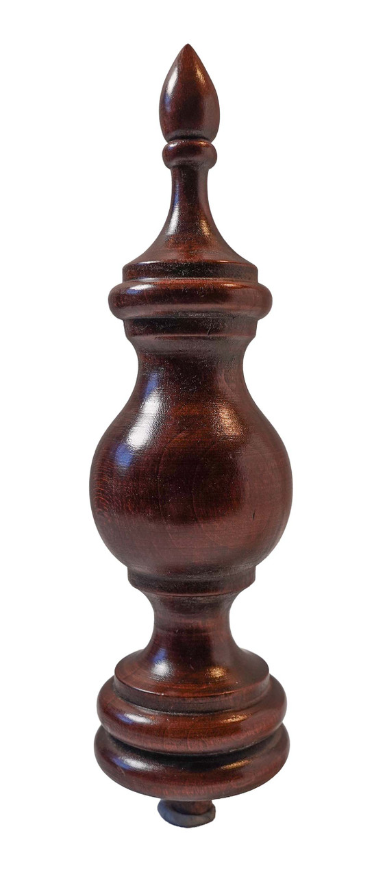 FINIAL WOOD FINISHED SATIN DELAWARE CHERRY 6"L - HOWARD MILLER NATHANIAL