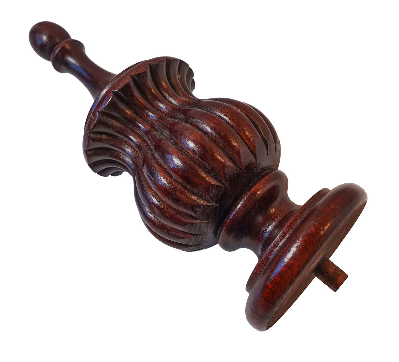 FINIAL WOOD FINISHED SATIN WINDSOR CHERRY 7 7/8"L - HOWARD MILLER JACKSON