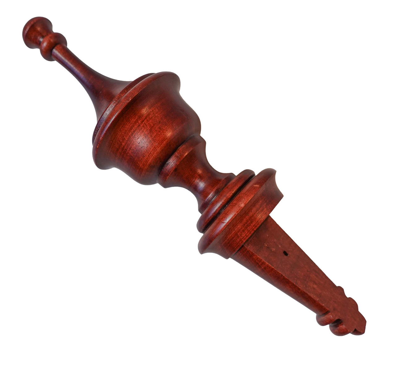 FINIAL WOOD FINISHED SATIN ANTIQUE CHERRY 8 1/4"L - RIDGEWAY RICHARDSON I