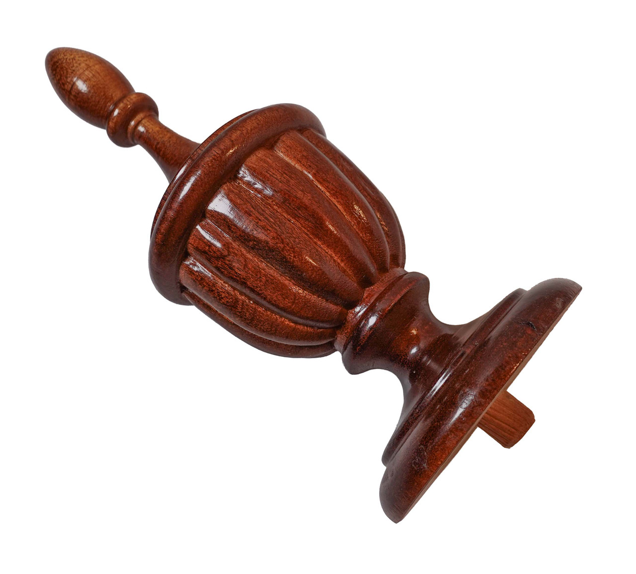 FINIAL WOOD FINISHED SATIN WALNUT 6 1/2"L - RIDGEWAY