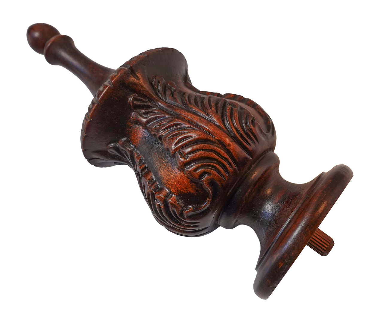 FINIAL WOOD FINISHED SATIN HAMPTON CHERRY DISTRESSED 7 3/4"L - HOWARD MILLER REAGAN