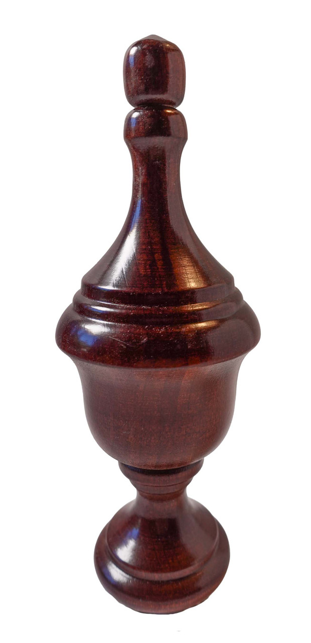 FINIAL WOOD FINISHED GLOSSY CHERRY 6"L - RIDGEWAY