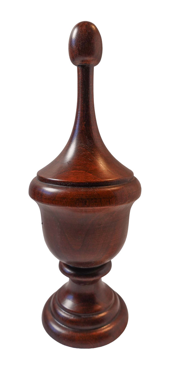 FINIAL WOOD FINISHED SATIN TUSCANY WINDSOR CHERRY 6 1/4"L - HOWARD MILLER RAMSEY