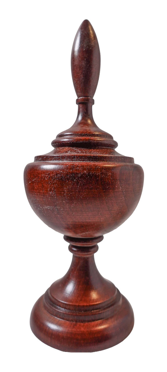 FINIAL WOOD FINISHED WINDSOR CHERRY 6 1/2"L - HOWARD MILLER BECKETT