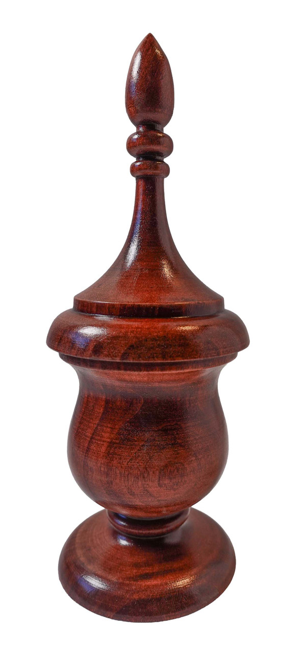 FINIAL WOOD FINISHED GLOSSY WINDSOR CHERRY 6"L - HOWARD MILLER COLLINDALE