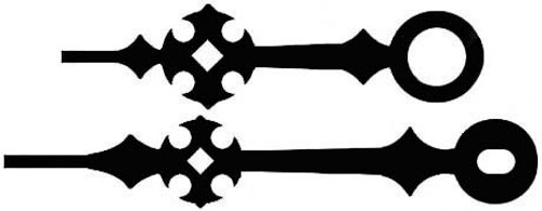 BATTERY MALTESE CLOCK HANDS BLACK OR GOLD BATTERY MALTESE CLOCK HANDS BLACK OR GOLD