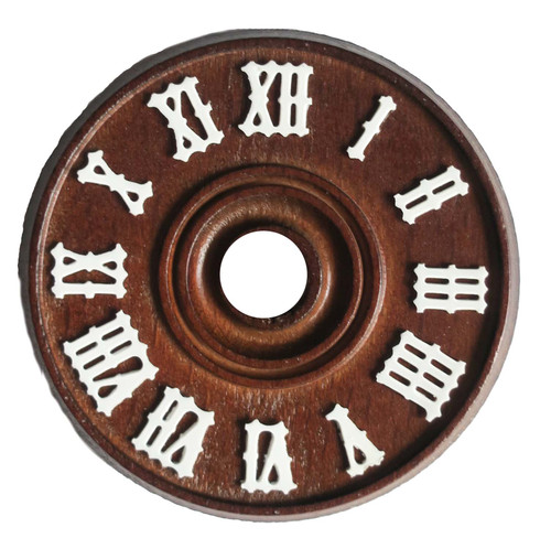 CUCKOO WHITE NUMERAL WOODEN DIAL 2 1/4" CUCKOO WHITE NUMERAL WOODEN DIAL 2 1/4"