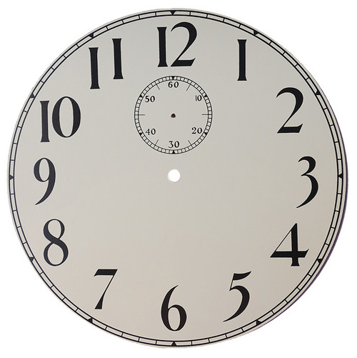 DIAL METAL 11 1/8" ROUND CREAM EXTRA THICK ARABIC NEW STYLE