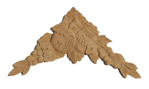 CLOCK CORNER UNFINISHED OAK 12"W