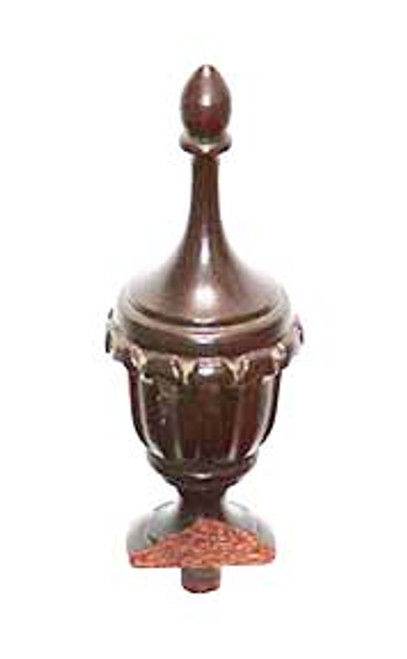 FINIAL WOOD FINISHED DARK CHERRY 6"L VINTAGE
