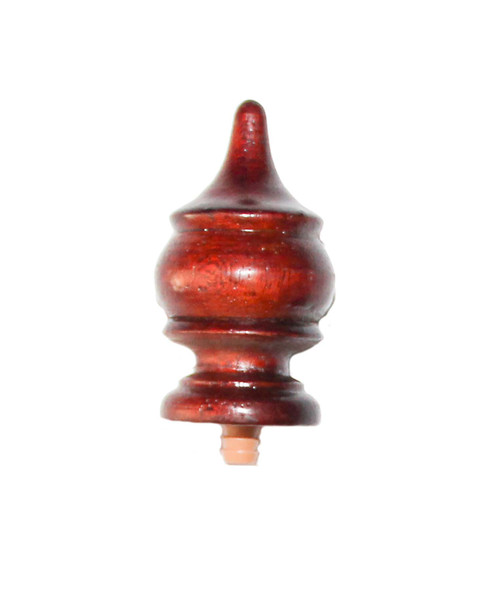 FINIAL WOOD FINISHED MEDIUM CHERRY 2 1/2"L VINTAGE