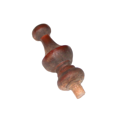 FINIAL WOOD FINISHED DARK BROWN 2 1/2"L VINTAGE