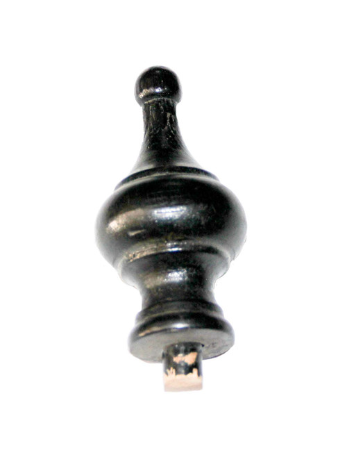 FINIAL WOOD FINISHED BLACK OAK 3"L VINTAGE