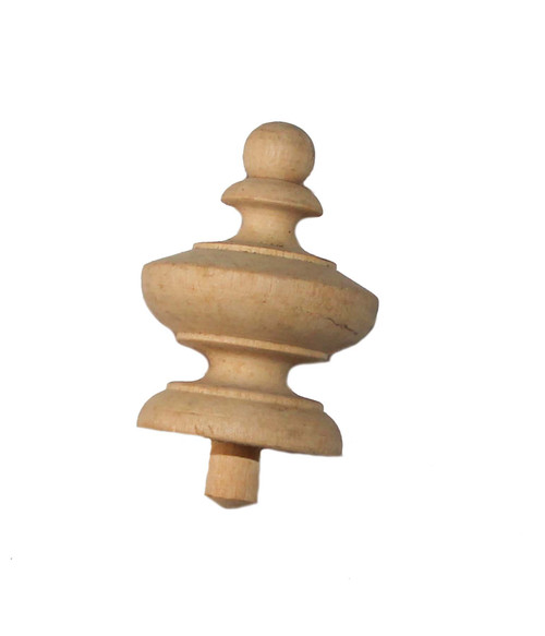 FINIAL WOOD UNFINISHED FRUIT 2 1/2"L