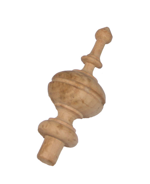 FINIAL WOOD UNFINISHED CHERRY 3 1/2"L
