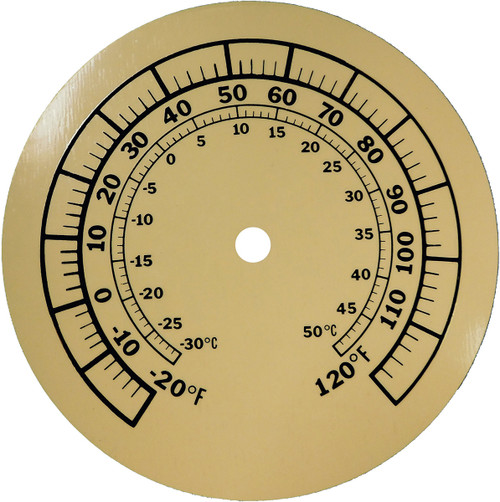 DIAL METAL 6" ROUND THERMOMETER
