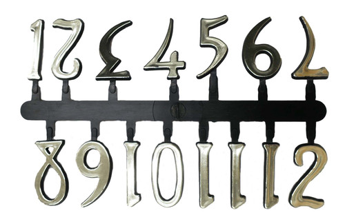 HERSCHEDE PLASTIC SILVER NUMERALS 1" HERSCHEDE PLASTIC SILVER NUMERALS 1"