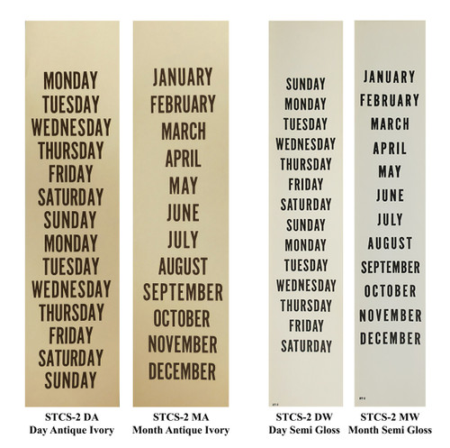 SETH THOMAS PAPER DAY AND MONTH CALENDAR STYLE 2 STRIPS