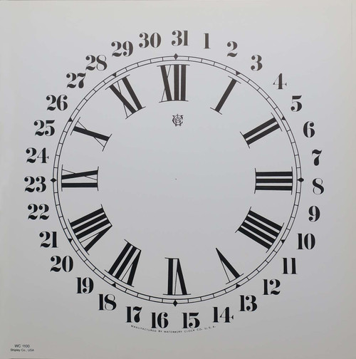 WATERBURY CALENDAR PAPER DIALS WATERBURY CALENDAR PAPER DIALS