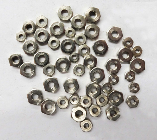 METRIC SMALL HEX NUTS NICKEL ASSORTMENT METRIC SMALL HEX NUTS NICKEL ASSORTMENT