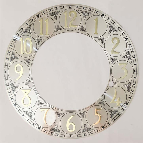 CHAPTER RING 10 5/16" ARABIC SILVER HERMLE