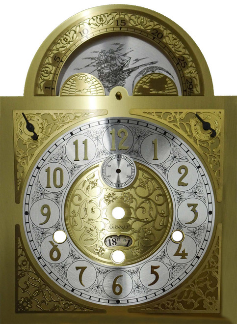 Kieninger Traditional Mantle Clock with Bell Chime and Moon Dial