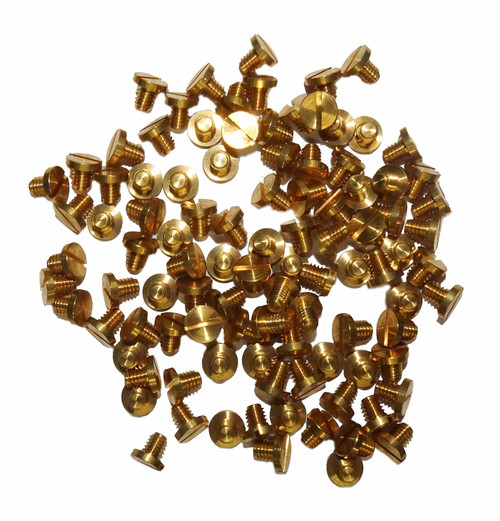 FLAT HEAD BRASS SCREWS 100 PIECES FLAT HEAD BRASS SCREWS 100 PIECES