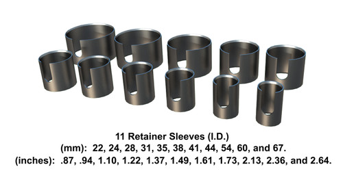 MAINSPRING RETAINER SLEEVE SET - 11 PIECES