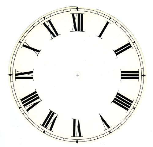 9" ROMAN PRE-CUT ROUND PAPER DIAL 9" ROMAN PRE-CUT ROUND PAPER DIAL