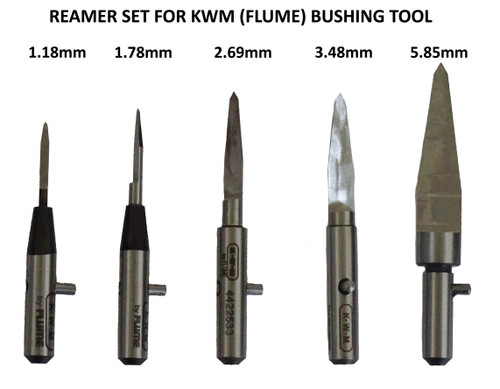 REAMER SET FOR KWM (FLUME) BUSHING TOOL REAMER SET FOR KWM (FLUME) BUSHING TOOL