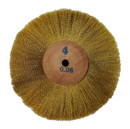 3 x 7 Row .003 Brass Bristle and Plywood Handle Scratch Brush