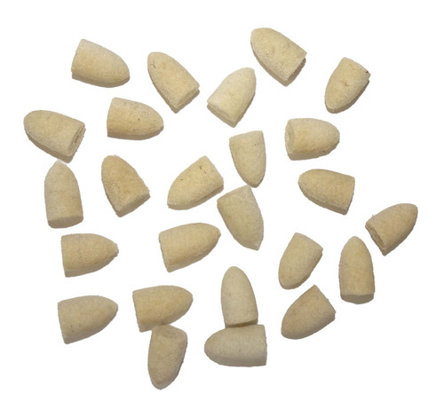 BUFF FELT POINTED CONE 1/4" X 3/8" BOX  100 BUFF FELT POINTED CONE 1/4" X 3/8" BOX  100