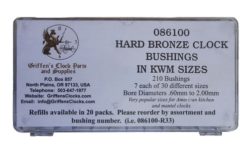 KWM SWISS BRONZE BUSHING 210 PIECE ASSORTMENT KWM SWISS BRONZE BUSHING 210 PIECE ASSORTMENT