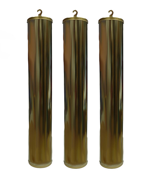 WEIGHT SHELL COMPLETE ASSEMBLY SET OF 3 GOLD FINISH FOR HERMLE 451 WITH LYRE PENDULUM WEIGHT SHELL COMPLETE ASSEMBLY SET OF 3 GOLD FINISH FOR HERMLE 451 WITH LYRE PENDULUM