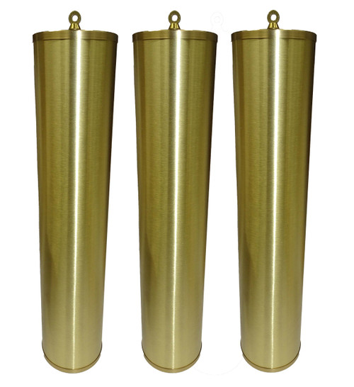 WEIGHT SHELL COMPLETE ASSEMBLY SET OF 3 SOLID BRASS FOR HERMLE 1151-050 SM BOB WEIGHT SHELL COMPLETE ASSEMBLY SET OF 3 SOLID BRASS FOR HERMLE 1151-050 SM BOB