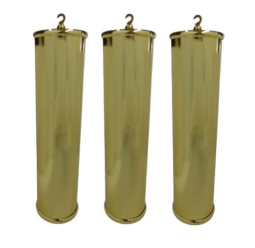 WEIGHT SHELL COMPLETE ASSEMBLY SET OF 3 GOLD FINISH FOR KSU WITH LYRE PENDULUM WEIGHT SHELL COMPLETE ASSEMBLY SET OF 3 GOLD FINISH FOR KSU WITH LYRE PENDULUM