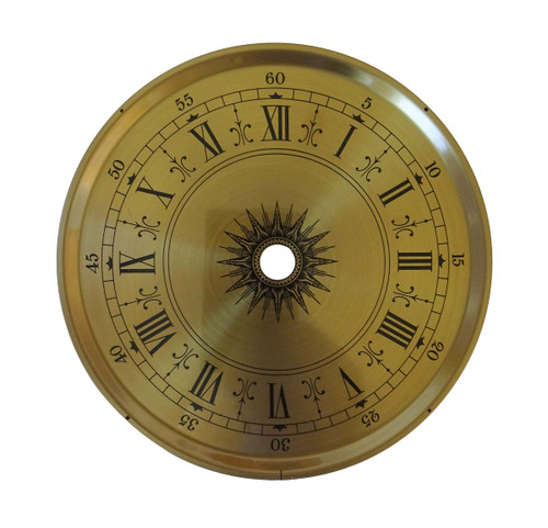 DIAL AND PAN 5" ANTIQUE BRUSHED BRASS WITH RAISED EDGE - GERMAN