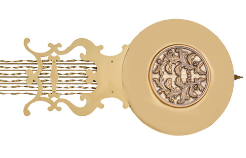 KIENINGER LYRE POLISHED PENDULUM 270MM EMBLEM BOB FOR 100CM MOVEMENTS