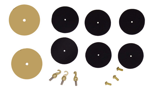 WEIGHT SHELL COMPLETE ASSEMBLY SET OF 3 GOLD FINISH FOR KIENINGER SKS WITH 85CM WOOD STICK