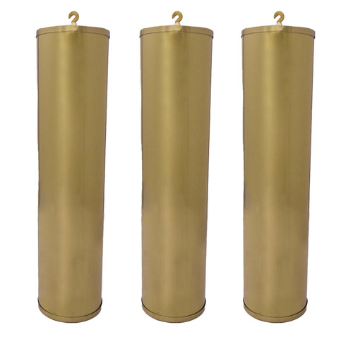 WEIGHT SHELL COMPLETE ASSEMBLY SET OF 3 SOLID BRASS FOR HERMLE 461-853 CABLE WITH LYRE PENDULUM WEIGHT SHELL COMPLETE ASSEMBLY SET OF 3 SOLID BRASS FOR HERMLE 461-853 CABLE WITH LYRE PENDULUM