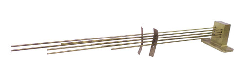 WESTMINSTER FANCY GOLD CHIME BLOCK ROD SET - 4X4 STRAIGHT WESTMINSTER FANCY GOLD CHIME BLOCK ROD SET - 4X4 STRAIGHT