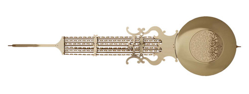 KIENINGER LYRE POLISHED PENDULUM 270MM CENTER EMBOSSED BOB FOR 116CM MOVEMENTS