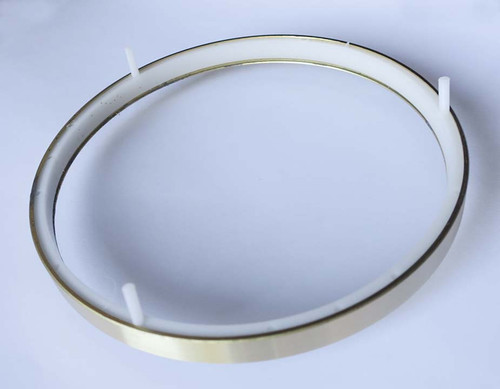 BRASS BEZEL 7 3/4" WITH GLASS-PLASTIC PINS