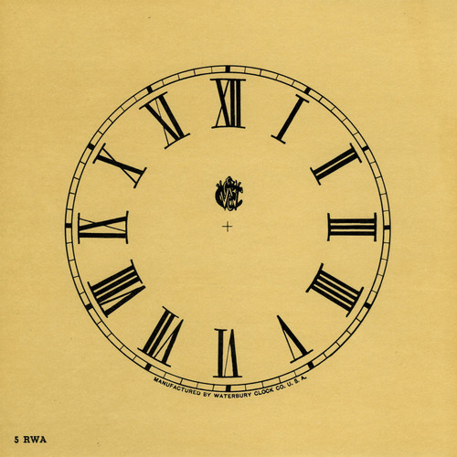 WATERBURY 5" ROMAN PAPER DIAL WITH BOLD SYMBOL - DARK ANTIQUE IVORY WATERBURY 5" ROMAN PAPER DIAL WITH BOLD SYMBOL - DARK ANTIQUE IVORY
