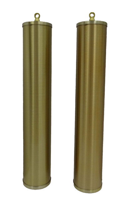 WEIGHT SHELL 40 X 220MM SET OF 2 BRUSHED BRASS