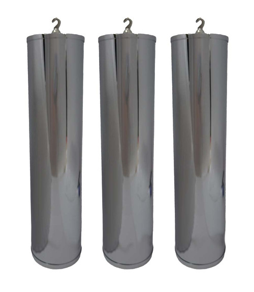 CHROME 60 X 245MM WEIGHT SHELL SET OF 3
