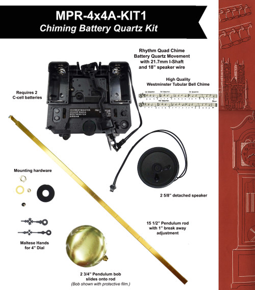 RHYTHM QUAD CHIMING QUARTZ PENDULUM MOVEMENT KITS RHYTHM QUAD CHIMING QUARTZ PENDULUM MOVEMENT KITS
